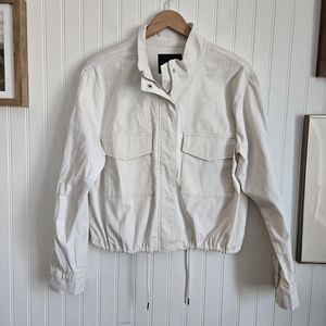 Sanctuary Off-White Utility Casual Zip Up Jacket